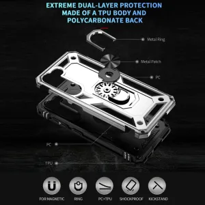 RING Obal s držiakom pre Samsung Galaxy S23 Plus 5G strieborný