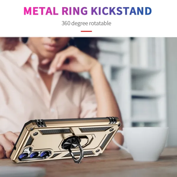 RING Obal s držiakom pre Samsung Galaxy S23 Plus 5G zlatý