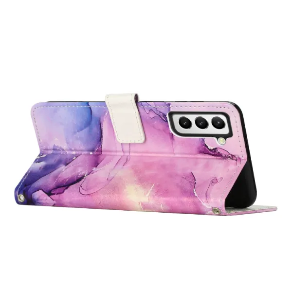 ART MARBLE Peňaženkový kryt s remienkom Samsung Galaxy S23 Plus 5G PURPLE