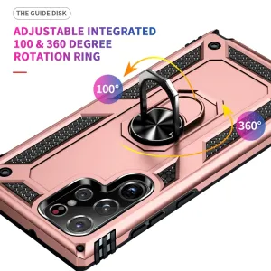 RING Obal s držiakom pre Samsung Galaxy S23 Ultra 5G ružový
