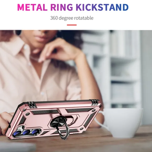 RING Obal s držiakom pre Samsung Galaxy S23 Plus 5G ružový