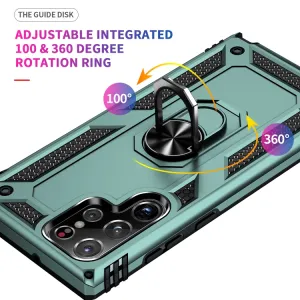 RING Obal s držiakom pre Samsung Galaxy S23 Ultra 5G zelený