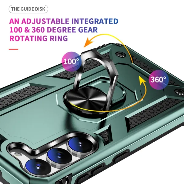 RING Obal s držiakom pre Samsung Galaxy S23 Plus 5G zelený