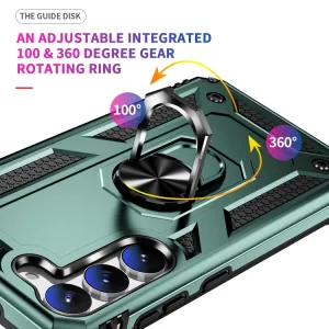 RING Obal s držiakom pre Samsung Galaxy S23 Plus 5G zelený