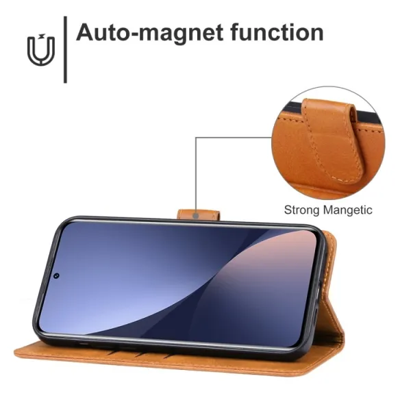 SMOOTH Peňaženkové puzdro pre Xiaomi 13 hnedé