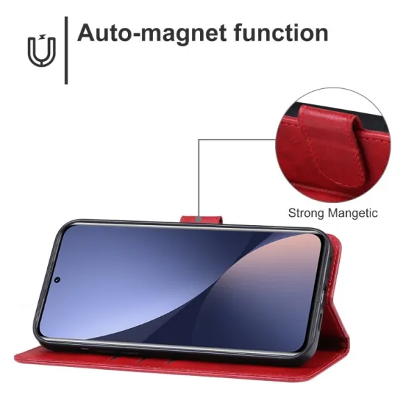 SMOOTH Peňaženkové puzdro pre Xiaomi 13 červené