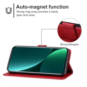 SMOOTH Peňaženkové puzdro pre Xiaomi 13 Pro červené
