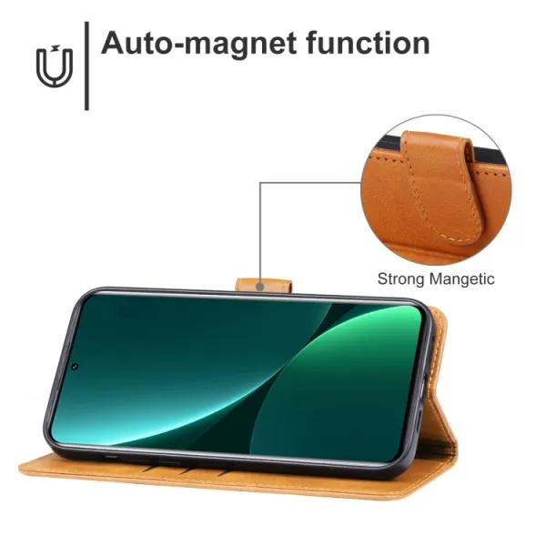 SMOOTH Peňaženkové puzdro pre Xiaomi 13 Pro hnedé