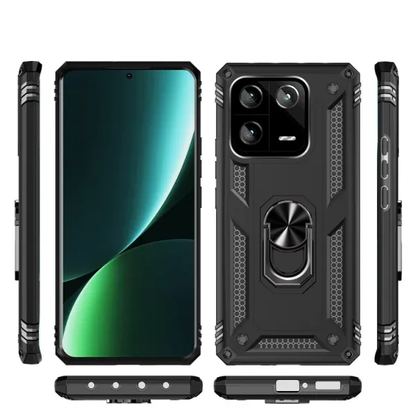 RING Obal s držiakom pre Xiaomi 13 Pro čierny
