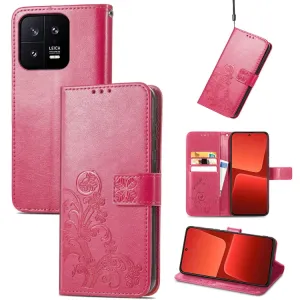 ART FLOWERS Peňaženkový kryt Xiaomi 13 tmavoružový