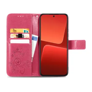ART FLOWERS Peňaženkový kryt Xiaomi 13 tmavoružový