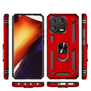 RING Obal s držiakom pre Xiaomi 13 červený