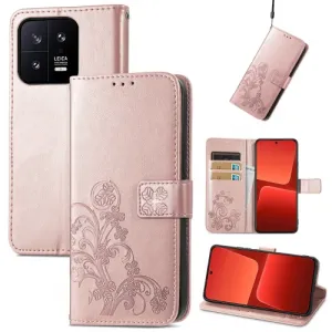 ART FLOWERS Peňaženkový kryt Xiaomi 13 svetloružový