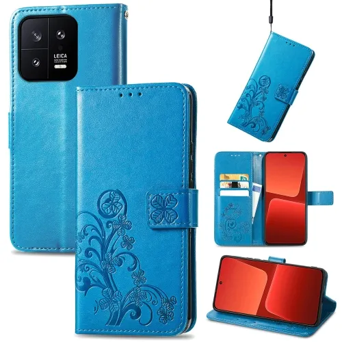 ART FLOWERS Peňaženkový kryt Xiaomi 13 modrý