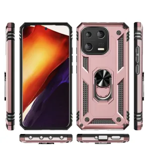 RING Obal s držiakom pre Xiaomi 13 ružový