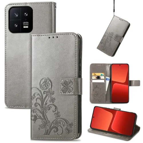 ART FLOWERS Peňaženkový kryt Xiaomi 13 šedý
