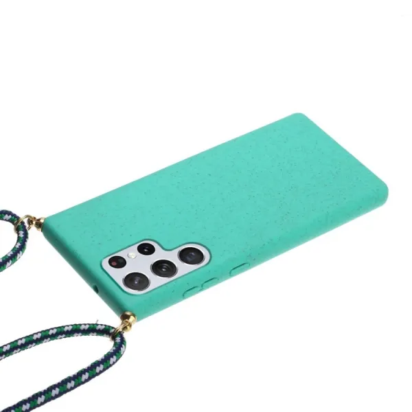ROPE Kryt so šnúrkou Samsung Galaxy S23 Ultra 5G svetlozelený