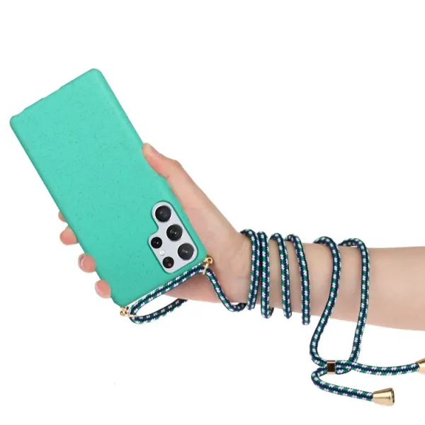 ROPE Kryt so šnúrkou Samsung Galaxy S23 Ultra 5G svetlozelený