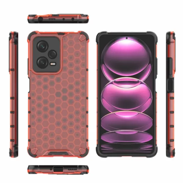 HONEYCOMB Ochranný kryt Xiaomi Poco X5 5G červený