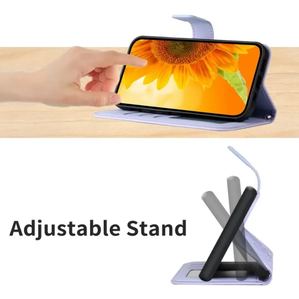 ART SUNFLOWER Peňaženkové puzdro s remienkom Nokia X30 fialové