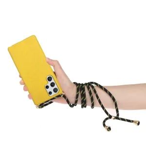 ROPE Kryt so šnúrkou Samsung Galaxy S23 Ultra 5G žltý