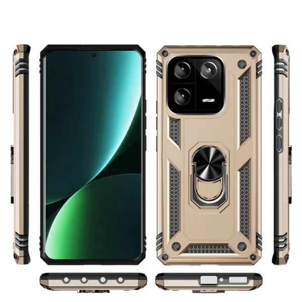 RING Obal s držiakom pre Xiaomi 13 Pro zlatý