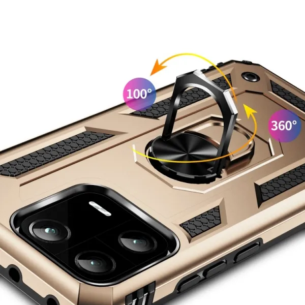 RING Obal s držiakom pre Xiaomi 13 Pro zlatý