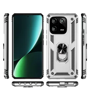 RING Obal s držiakom pre Xiaomi 13 Pro strieborný