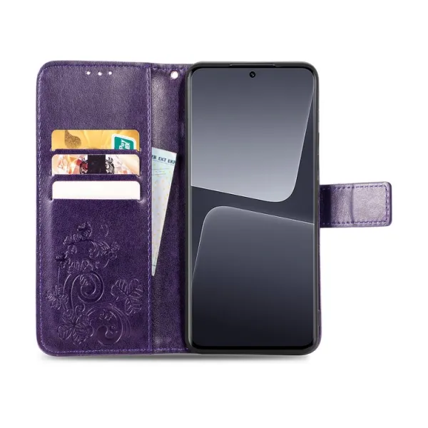 ART FLOWERS Peňaženkový kryt Xiaomi 13 Pro fialový
