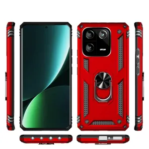RING Obal s držiakom pre Xiaomi 13 Pro červený