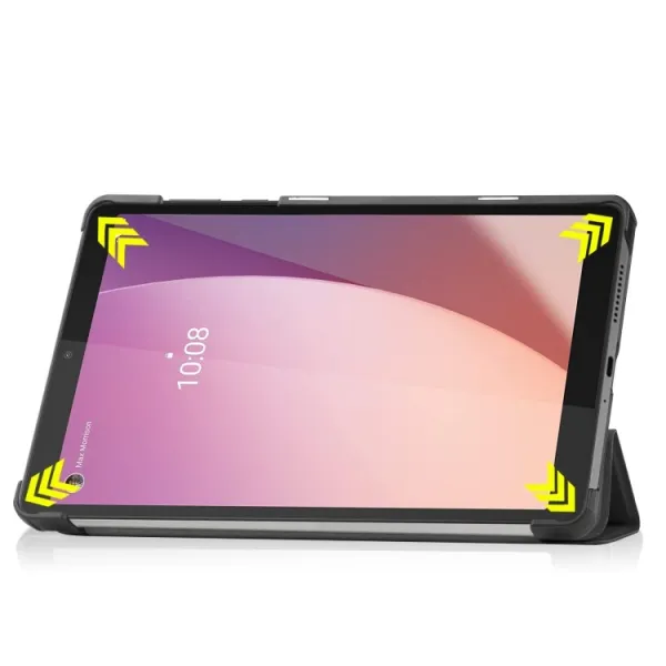 LEATHER Zaklápací obal pre Lenovo Tab M8 4. generácia (4th gen) čierny