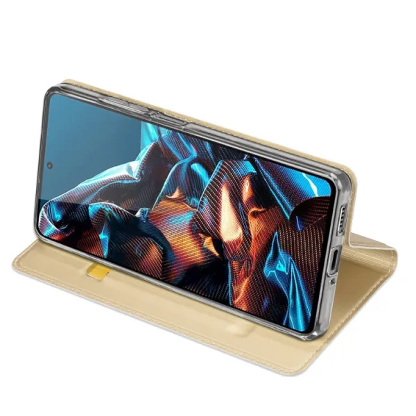 DUX Peňaženkový kryt Xiaomi Poco X5 Pro 5G zlatý