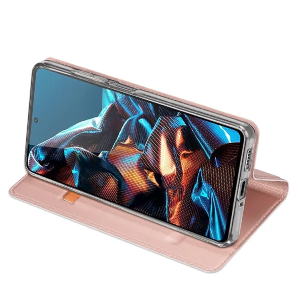 DUX Peňaženkový kryt Xiaomi Poco X5 Pro 5G ružový
