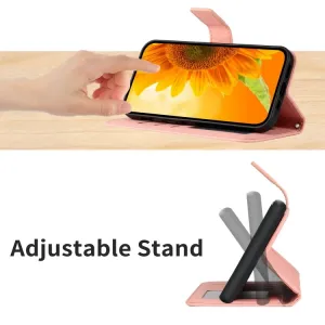 ART SUNFLOWER Peňaženkové puzdro s remienkom Motorola Moto G73 5G ružové