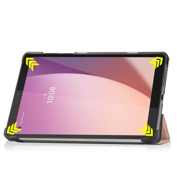 LEATHER Zaklápací obal pre Lenovo Tab M8 4. generácia (4th gen) ružovozlatý