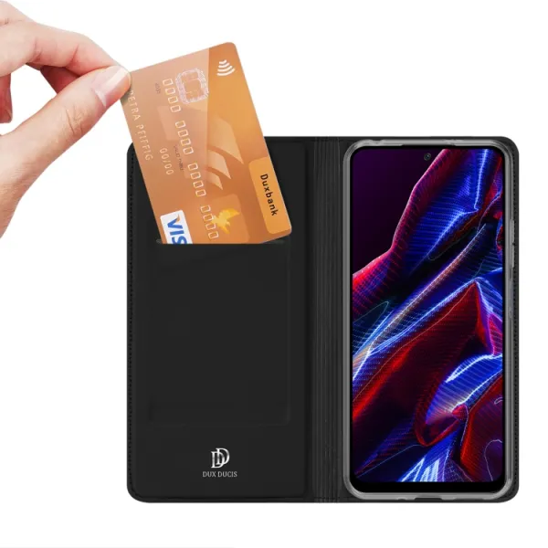 DUX Peňaženkový kryt Xiaomi Poco X5 5G čierny