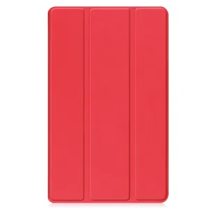 LEATHER Zaklápací obal pre Lenovo Tab M8 4. generácia (4th gen) červený