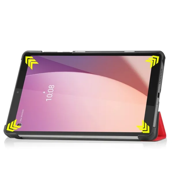 LEATHER Zaklápací obal pre Lenovo Tab M8 4. generácia (4th gen) červený