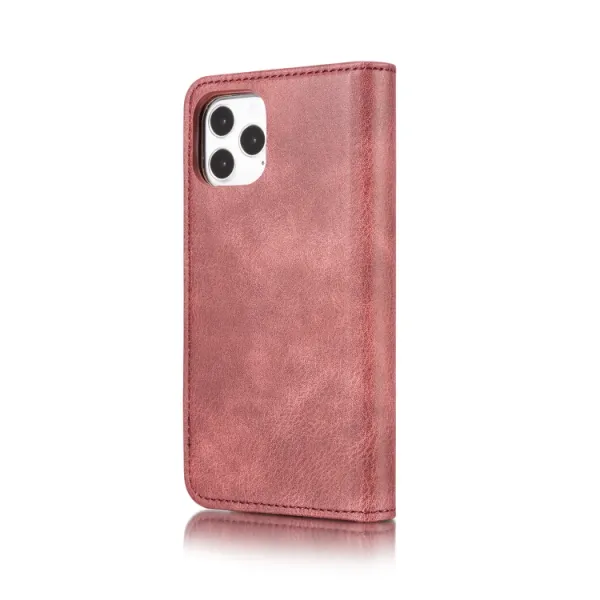DG.MING Peňaženkový obal 2v1 pre Apple iPhone 12 / iPhone 12 Pro červený
