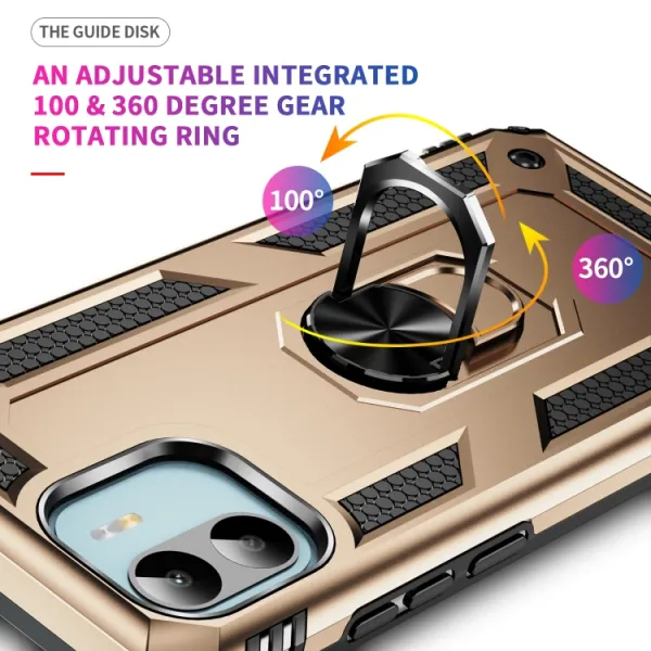 RING Obal s držiakom pre Xiaomi Redmi A1 / Redmi A2 zlatý