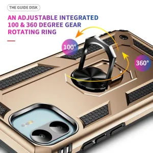 RING Obal s držiakom pre Xiaomi Redmi A1 / Redmi A2 zlatý