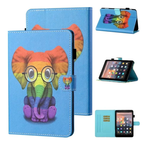 ART Zaklápací obal Amazon Kindle Paperwhite 4 / 3 / 2 / 1 COLORFUL ELEPHANT