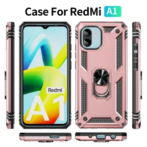 RING Obal s držiakom pre Xiaomi Redmi A1 / Redmi A2 ružový