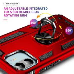 RING Obal s držiakom pre Xiaomi Redmi A1 / Redmi A2 červený