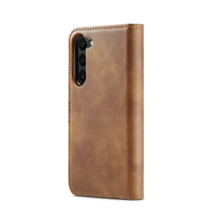 DG.MING Peňaženkový obal 2v1 pre Samsung Galaxy S23 Plus 5G hnedý