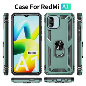 RING Obal s držiakom pre Xiaomi Redmi A1 / Redmi A2 zelený