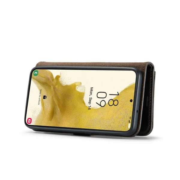 DG.MING Peňaženkový obal 2v1 pre Samsung Galaxy S23 5G šedý