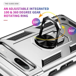 RING Obal s držiakom pre Google Pixel 7a strieborný