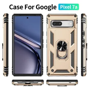 RING Obal s držiakom pre Google Pixel 7a zlatý