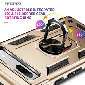 RING Obal s držiakom pre Google Pixel 7a zlatý